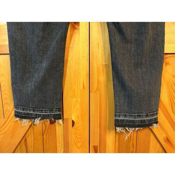 a.n.a Womens High Rise Straight Jean Black Out Size 16W NWT Distressed Stretch ( - Picture 5 of 8